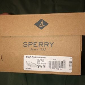 Sperry Angelfish Linen/Oat, SZ: 9.5.
